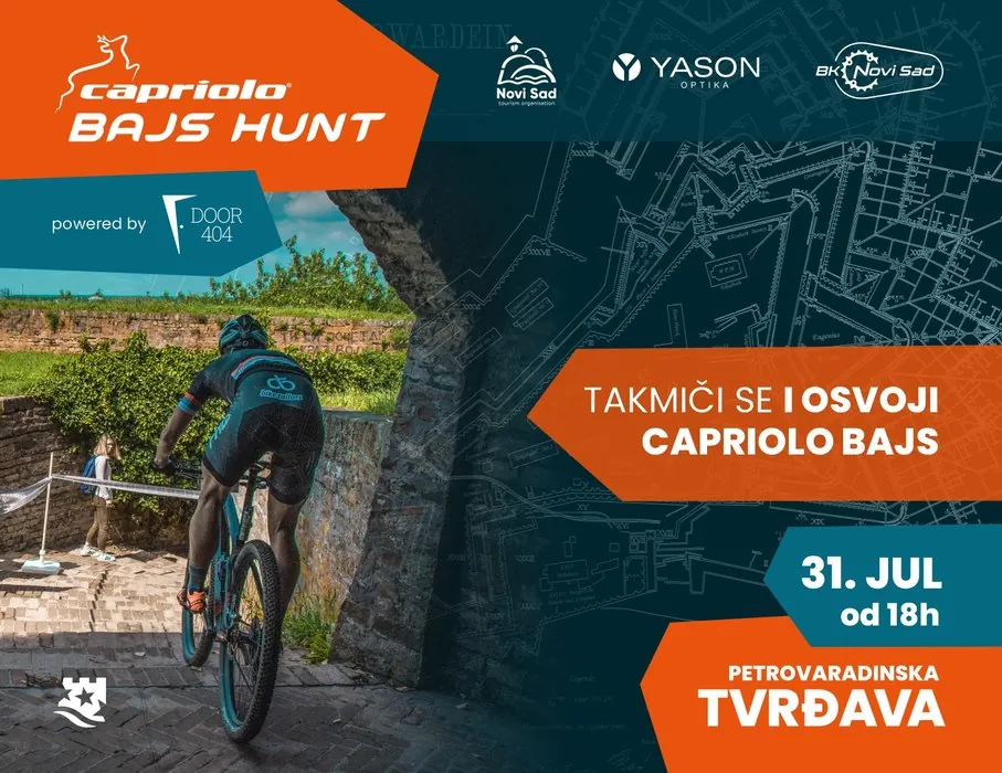 Plakat za Capriolo Bajs Hunt na Petrovaradinskoj tvrđavi, powered by Door 404